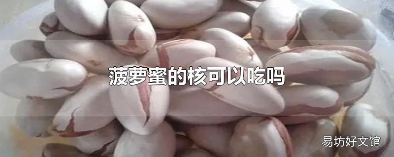 菠萝蜜的核可以吃吗