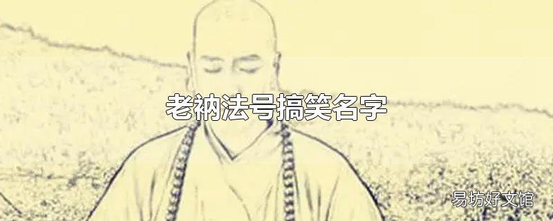 老衲法号搞笑名字