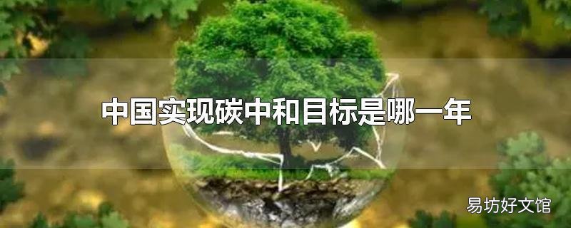 中国实现碳中和目标是哪一年