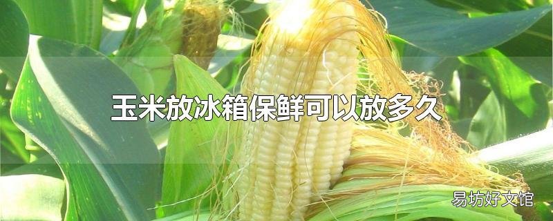 玉米放冰箱保鲜可以放多久