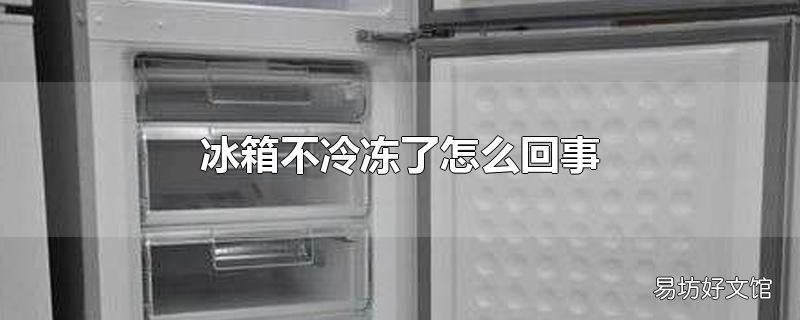 冰箱不冷冻了怎么回事