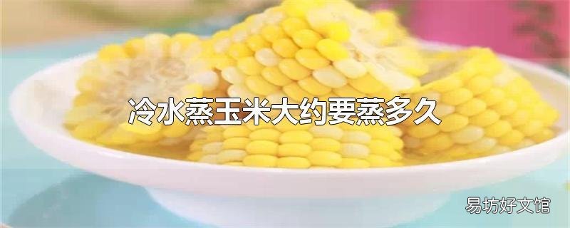 冷水蒸玉米大約要蒸多久