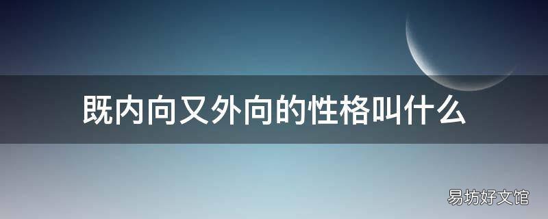 既內向又外向的性格叫什么