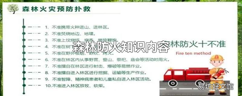 森林防火知識內容