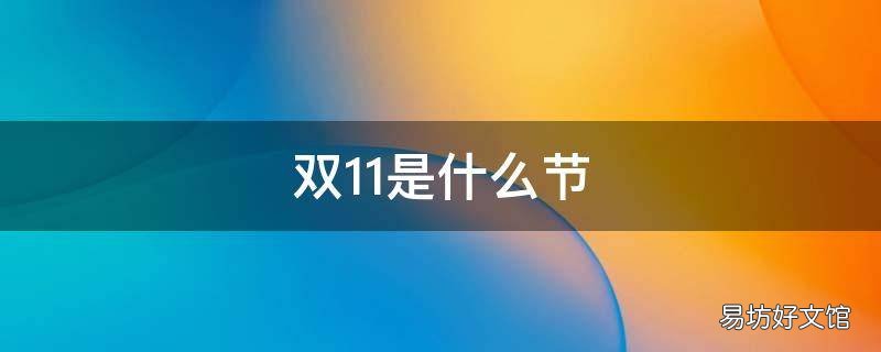双11是什么节