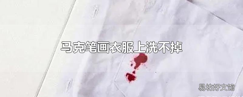 马克笔画衣服上洗不掉