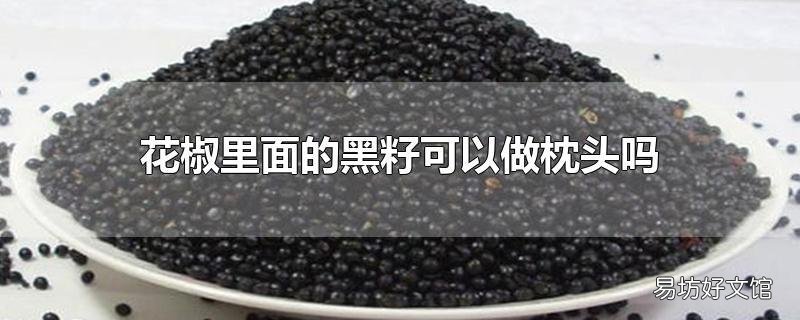 花椒里面的黑籽可以做枕头吗