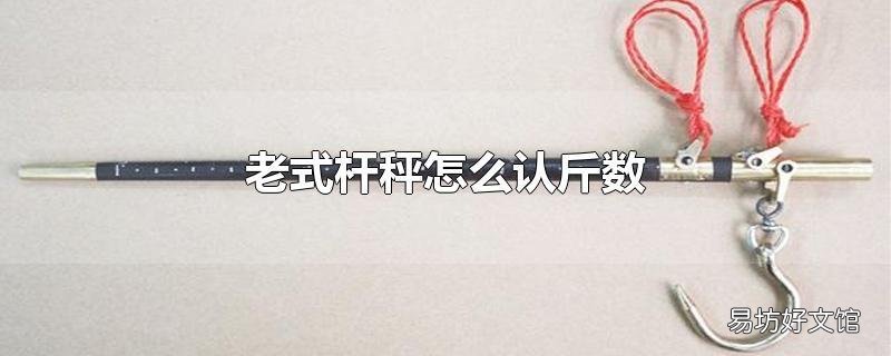 老式杆秤怎么认斤数