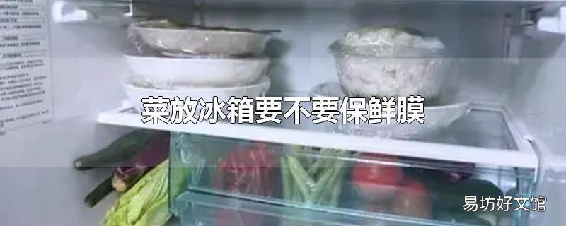 菜放冰箱要不要保鲜膜