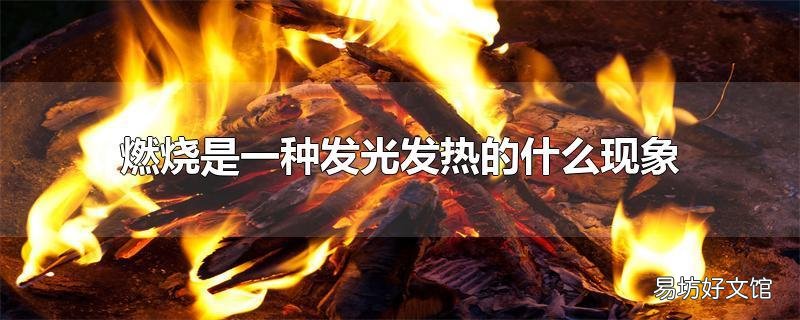 燃烧是一种发光发热的什么现象