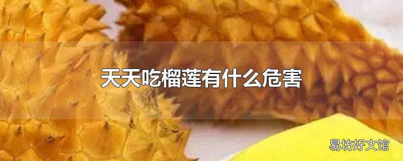 天天吃榴莲有什么危害