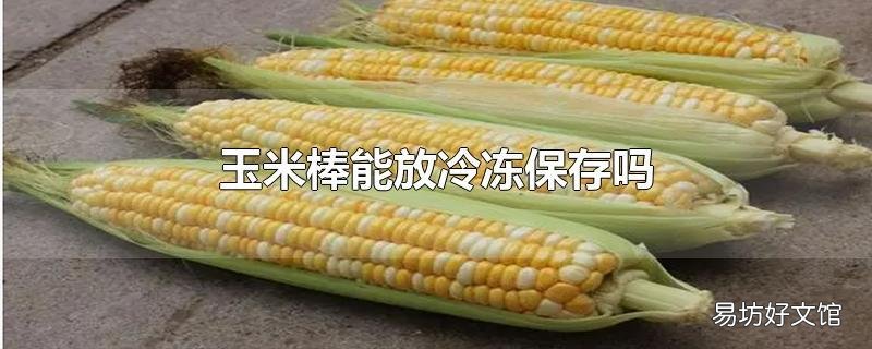 玉米棒能放冷冻保存吗