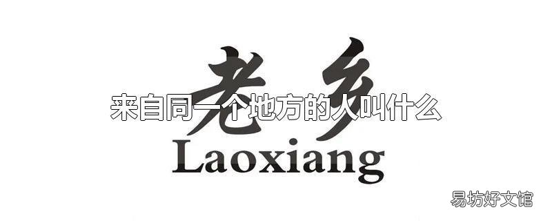 来自同一个地方的人叫什么