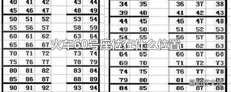 火车60号座位在什么位置