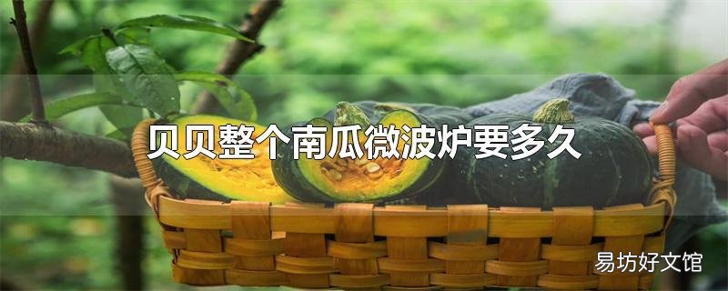 贝贝整个南瓜微波炉要多久