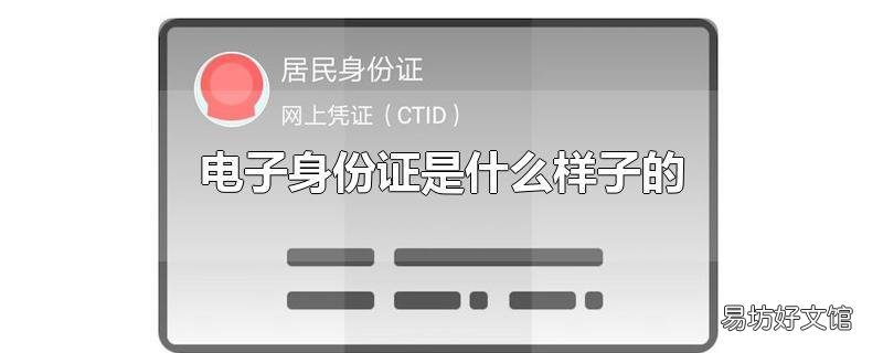电子身份证是什么样子的