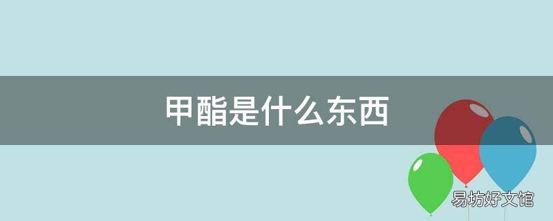 甲酯是什么东西