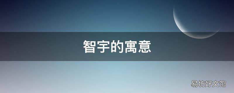 智宇的寓意