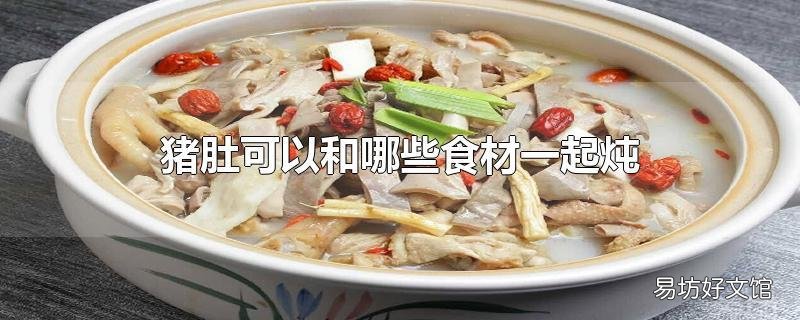 猪肚可以和哪些食材一起炖