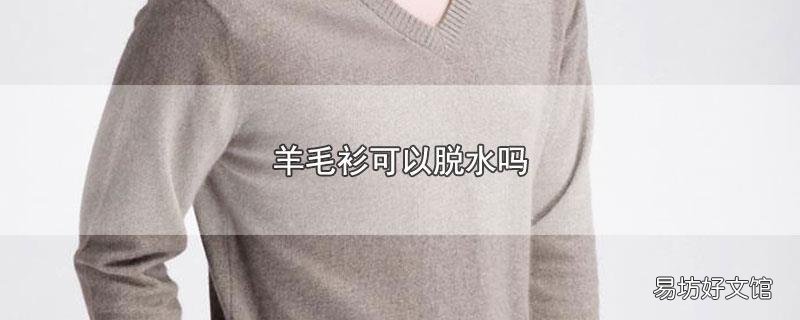 羊毛衫可以脱水吗