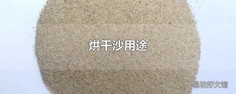 烘干沙用途