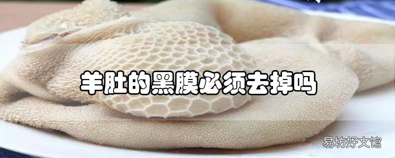 羊肚的黑膜必须去掉吗