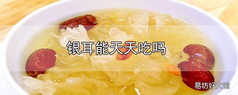 银耳能天天吃吗