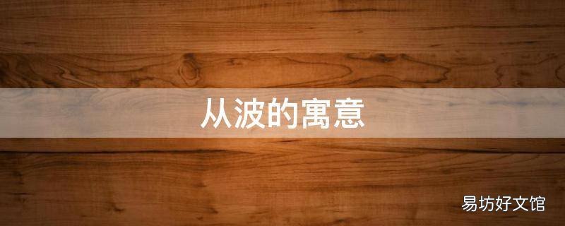 从波的寓意