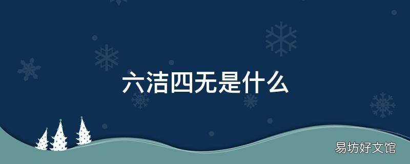 六洁四无是什么