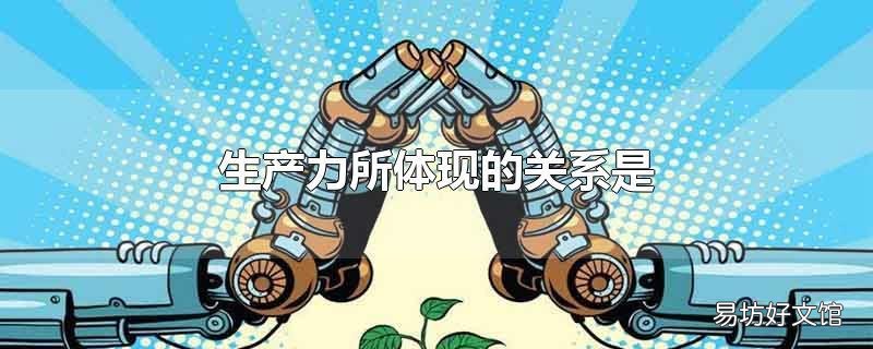 生产力所体现的关系是