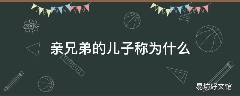 亲兄弟的儿子称为什么