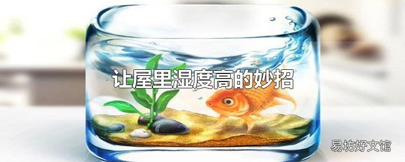 让屋里湿度高的妙招
