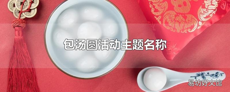 包汤圆活动主题名称