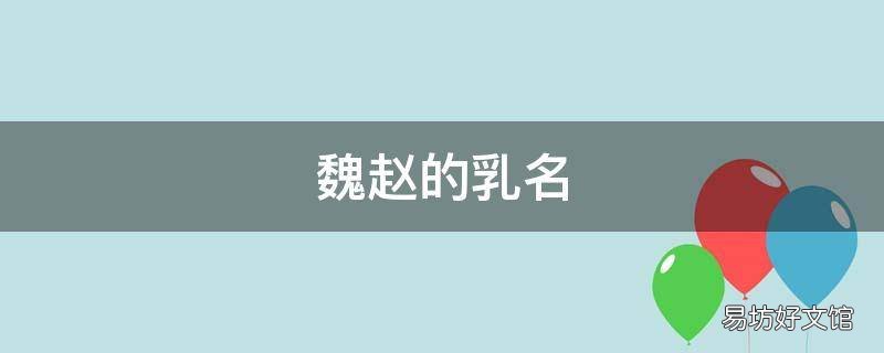 魏赵的乳名