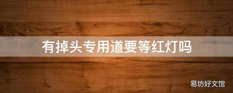 有掉头专用道要等红灯吗