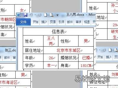 excel批量填充word模板