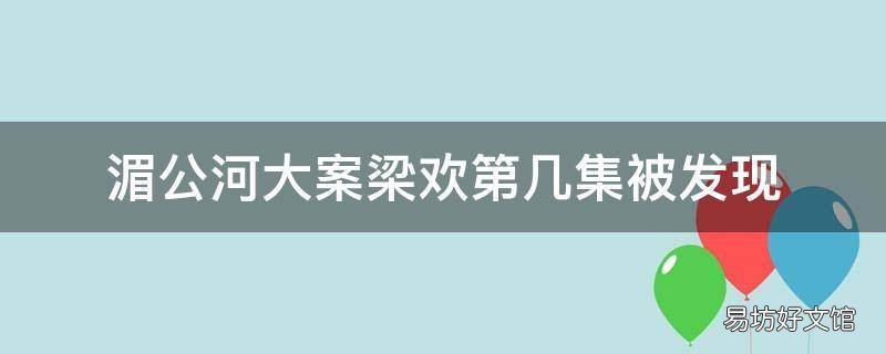湄公河大案梁欢第几集被发现