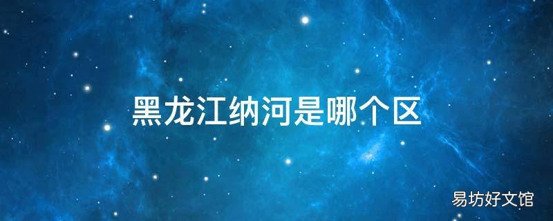 黑龙江纳河是哪个区