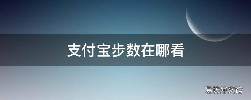 支付宝步数在哪看