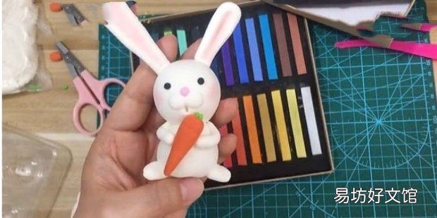 超轻粘土小兔子的做法