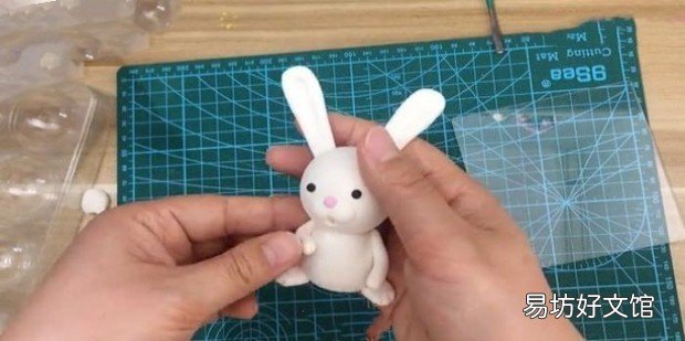 超轻粘土小兔子的做法