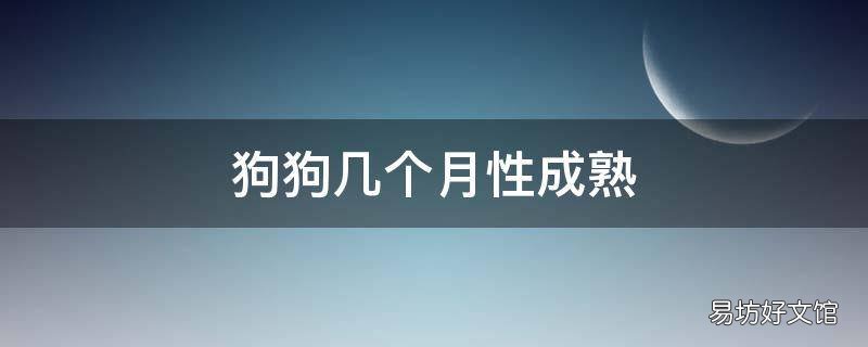 狗狗几个月性成熟