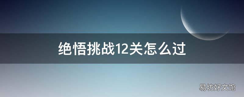 绝悟挑战12关怎么过
