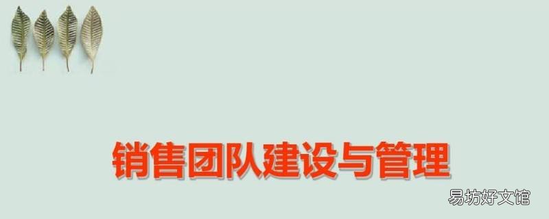 管理销售团队的方法有哪些