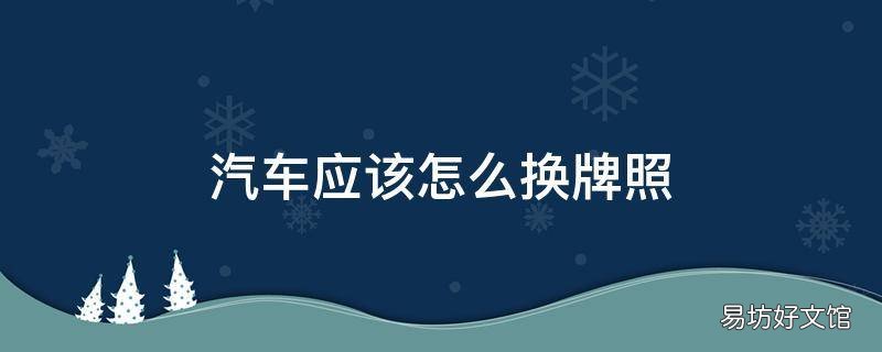汽车应该怎么换牌照