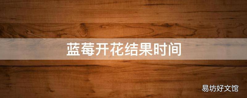 蓝莓开花结果时间