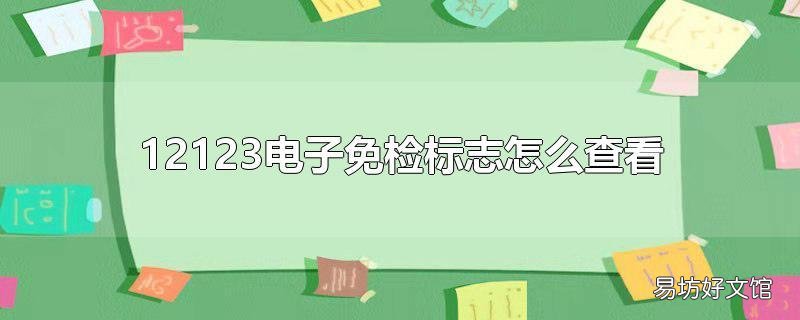 12123电子免检标志怎么查看