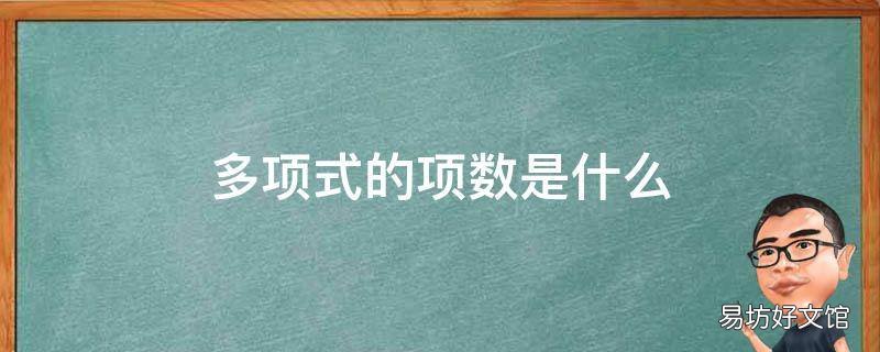 多项式的项数是什么