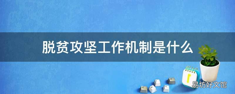 脱贫攻坚工作机制是什么