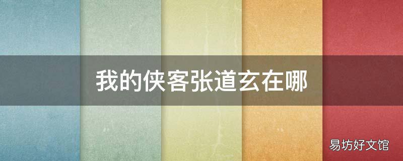 我的侠客张道玄在哪